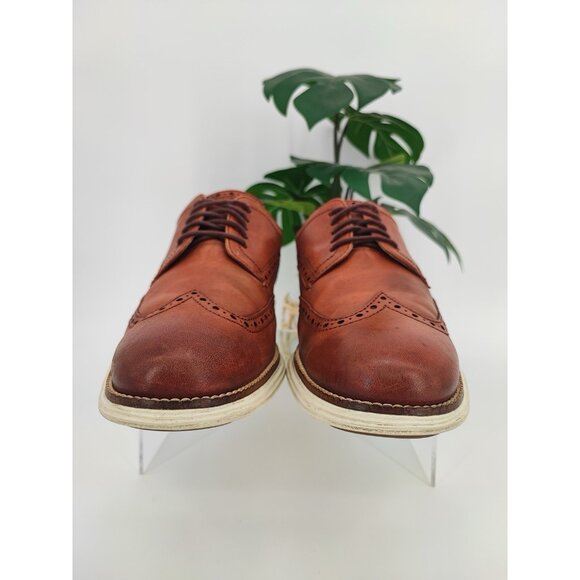 Cole Haan Men\'s OriginalGrand Brown Leather Wingtip Oxford Shoes Size 9M US